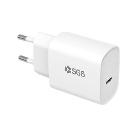 SGS Communication Caricatore Da Casa Travel Charger USB-C PD 20W Nero