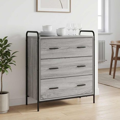 vidaXL Sideboard Grey Sonoma 73 x 33 x 81 cm Engineered Wood (1/5)