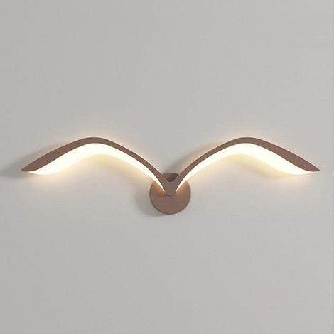 Applique murale oiseau d'intérieur, 18 W LED, blanc chaud 3000 K, lampe de chevet moderne en métal, 80 cm (1/5)