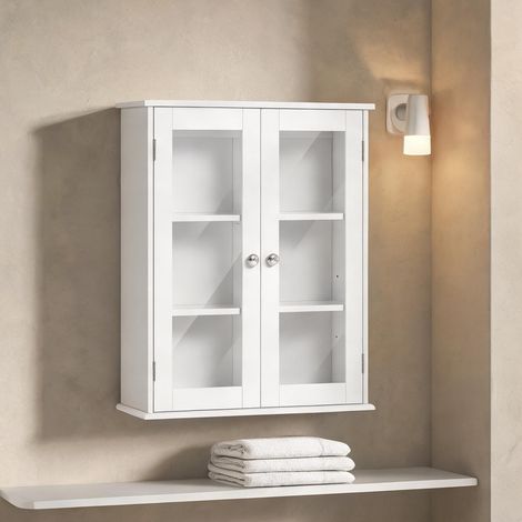 Meuble de salle de bain 3 niveaux 55 x 20 x 65 cm (1/5)
