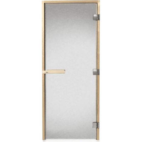 TYLÖ Saunatüre DGB 7x21 rauchgetöntes Glas mit Kiefern-/Fichtenholzrahmen