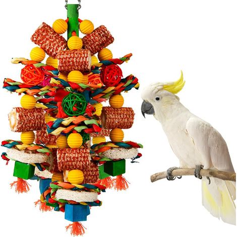 Jouet en bois pour oiseaux (1/5)