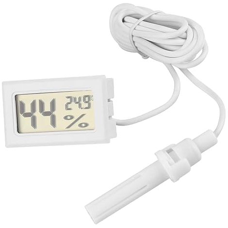 Mini Thermomètre Numérique Hygromètre avec Sonde Externe, Moniteur LCD Numérique Intérieur Extérieur Température Humidité Mètre Jauge pour Reptiles Terrarium Animal de Compagnie (1/5)