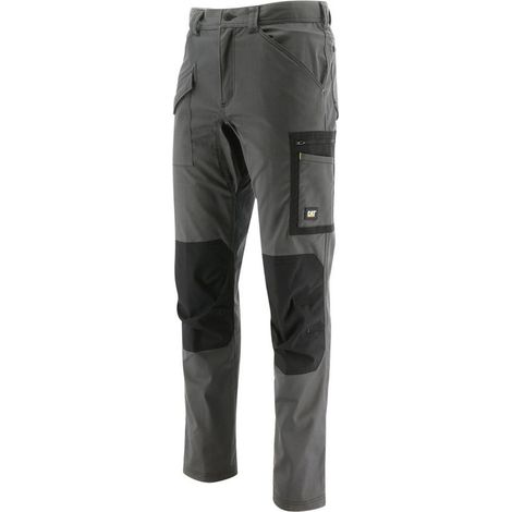 Pantaloni da lavoro multitasche rinforzati elasticizzati Caterpillar ESSENTIALS CARGO TROUSER Grigio / Nero 46 (1/2)