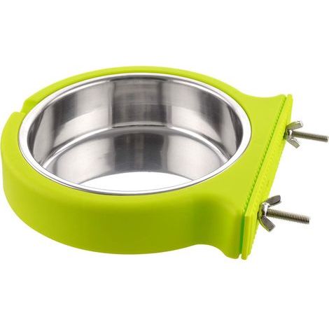 Cage pour chien avec gamelle amovible en acier inoxydable, gamelle suspendue, petite taille. (1/5)