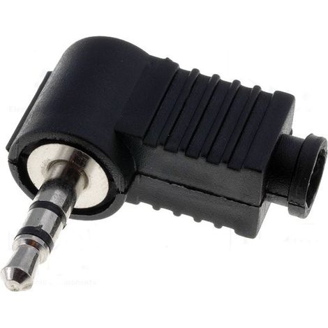 Conector JACK 3,5mm Macho Stereo ACODADO Soldar