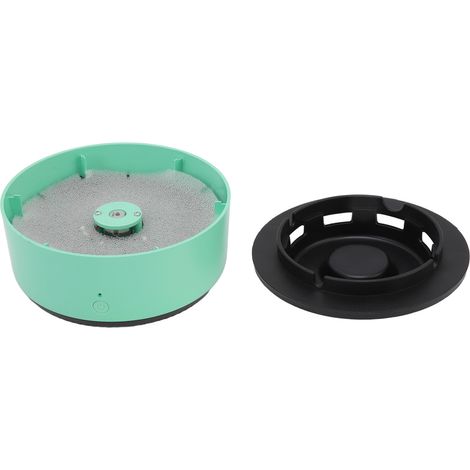 Cendrier intelligent auto-extinguible, petit modèle multifonctionnel purificateur d'air à ions négatifs, vert et noir. (1/5)