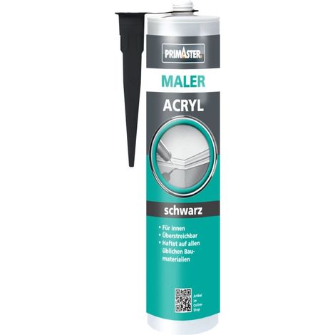 Primaster Maler-Acryl Schwarz 310ml Dichtmasse Dichtstoff Bauacryl (1/2)
