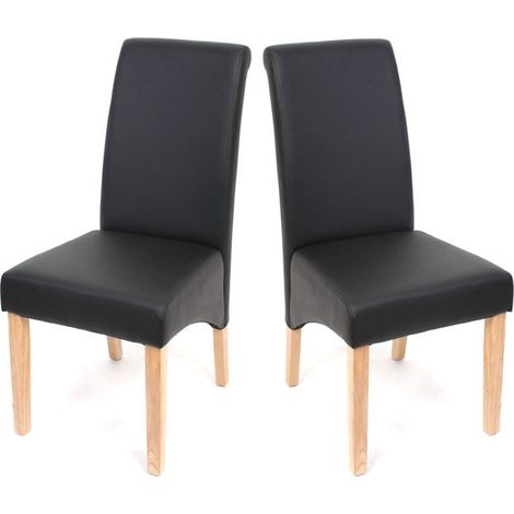 Set di 2 sedie per sala da pranzo con piedi leggeri sintetici nero opaco CDS04023