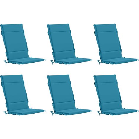 Cojín para silla de respaldo alto GEMERT 6 uds. 100% Poliéster vidaXL