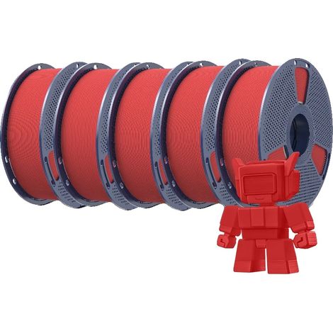 Filament d'imprimante 3D, Haute résistance, Impression rapide, Rouge (1/2)