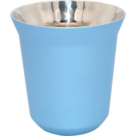 1 Tasse isotherme,Acier inoxydable 304,Double paroi,Café expresso 160 ml,Bleu clair (1/5)