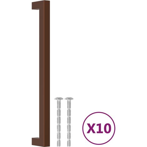vidaXL Tiradores para armarios 10 uds acero inoxidable bronce 224 mm (1/2)
