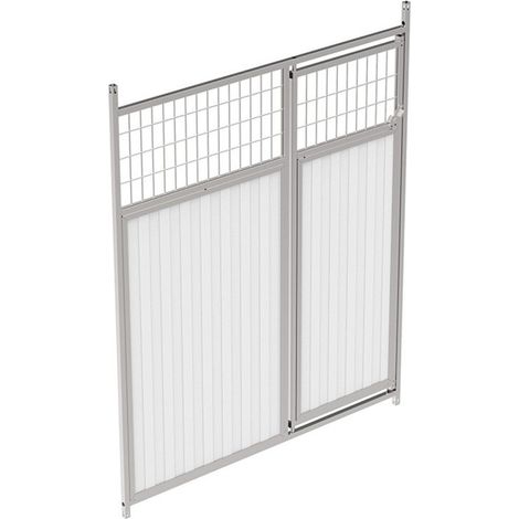 Niche mixte pour chiens avec porte, 150 x 185 cm  (1/5)