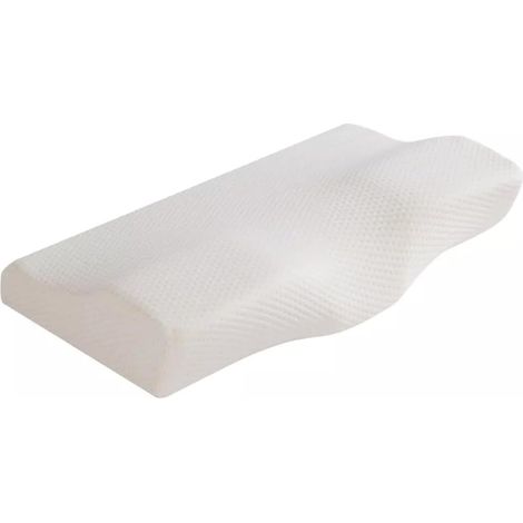 Oreiller cervical en mousse à mémoire de forme 4D, appui-tête ergonomique, oreiller anti-ronflement, oreiller de lit en forme de papillon, pour les personnes dormant sur le ventre ou sur le côté-AquaF