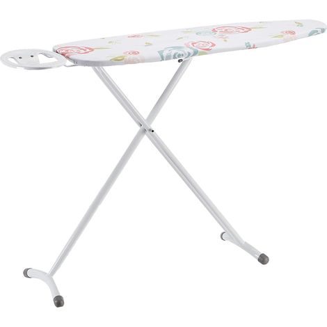 Planche à repasser avec repose-fer ovale, Classica, Petit format, 109 x 35 cm - Blanc, À fleur, 131.5 cm x 34 cm x 87 cm