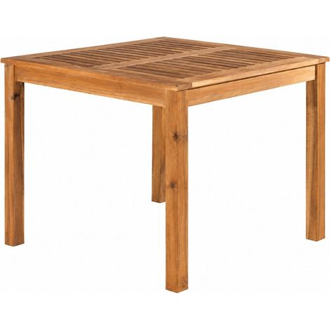 L'Arcolaio Tavolo Quadrato in Legno di Acacia 80x80x75 cm (1/5)