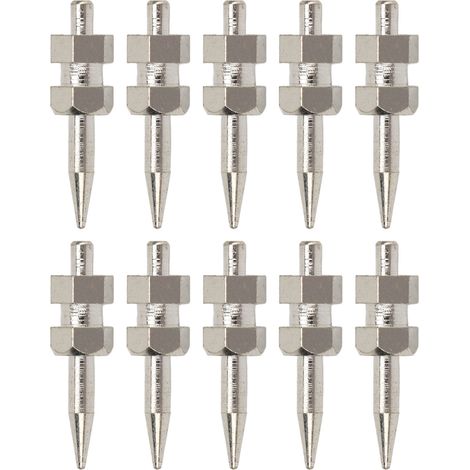 Lot de 10 Pointes de Rechange pour Humidimètre en Fer Étamé 2cm Haute Précision pour Bois Carton et Matériaux de Construction (1/5)