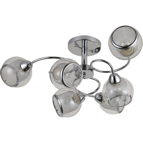 FABRILAMP Lampada a soffitto STANLEY cromo de 6 luci (1/2)