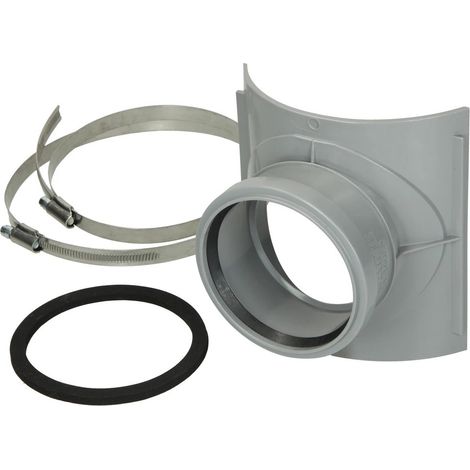 Raccord d'évacuation PVC DN 160x90 – Ensemble de dérivation à selle – Résistance au feu DIN 4102-B2 – Inclus 2 colliers de fixation – Airfit