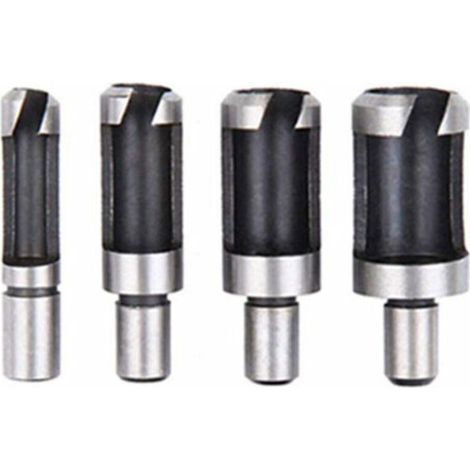 Fraise Bouchonner Bois Lot de 8 Mèche Bouchon Bois Foret Faire Cheville Outil de Coupe pour Faire une Bois Bouchon Cheville Tourillon Goujon Tenon Dowel (1/4)