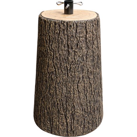 Kawaki M - Base a Tronco per Albero di Natale da 120 a 180 cm H46,5 cm Effetto Corteccia Realistico