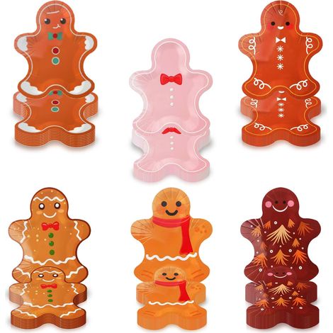 30 Pièces Assiettes de Fête de Noël, Vaisselle de Fête de Noël Décoration (1/5)