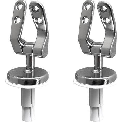 COPPIA CERNIERE PER COPRIWATER IN ZINCO CROMATO - 74 MM - INTER. 18 MM - ZINCO