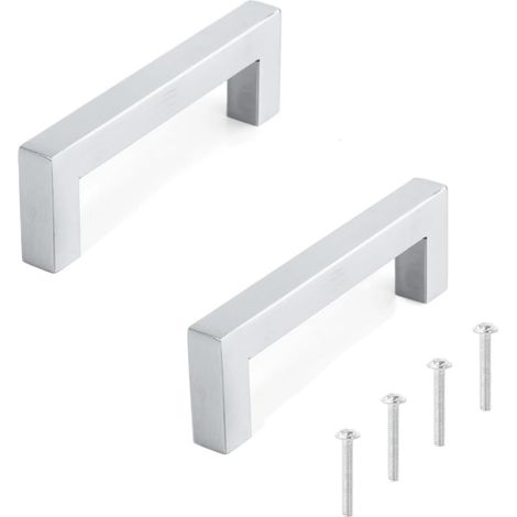 Poignées de porte en bois pour meubles, poignée extérieure carrée (1/5)