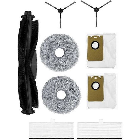 accessoires pour balayeuse Proscenic M9 : brosse principale, filtre et sacs à poussière
