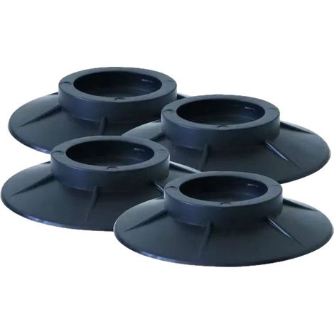Almohadillas antivibración para lavadora (4 unidades), almohadillas de goma antivibración para secadora, color negro