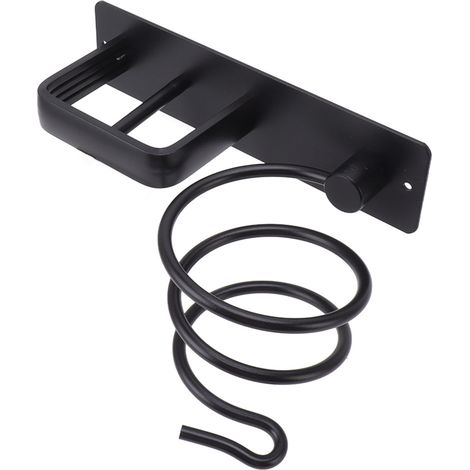 Wandmontierter Haartrocknerhalter, hitzebeständig, Edelstahl, platzsparend, für das Badezimmer (1/5)