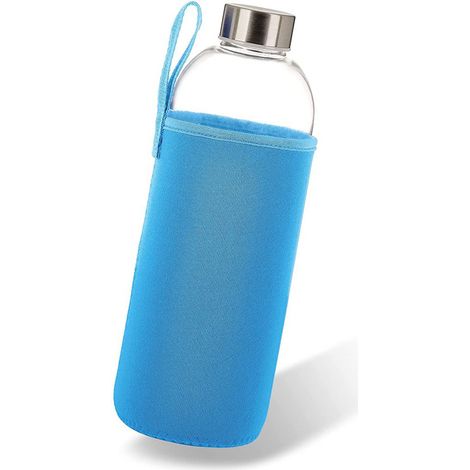 Bouteille En Verre - Bouchon En Acier Inoxydable - Étui En Néoprène - 500 Ml - Hermetique - Pour Eau Jus Smoothies Thé Kombucha - 1 Pièce (1/5)