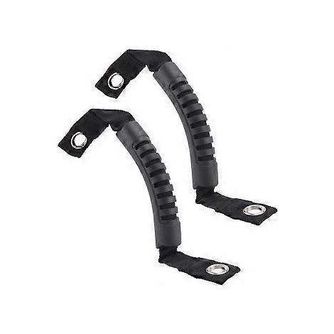 2 Stück schwarze Haltegriffe für die Rücksitze, gepolsterte Überrollbügel für Wrangler JK TJ