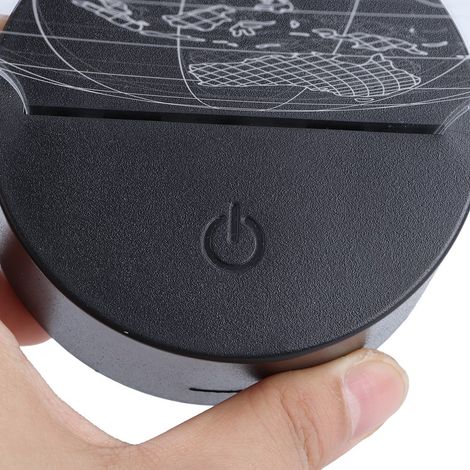 Veilleuse tactile colorée 3D innovante en forme de plan terrestre pour la chambre à coucher (1/5)