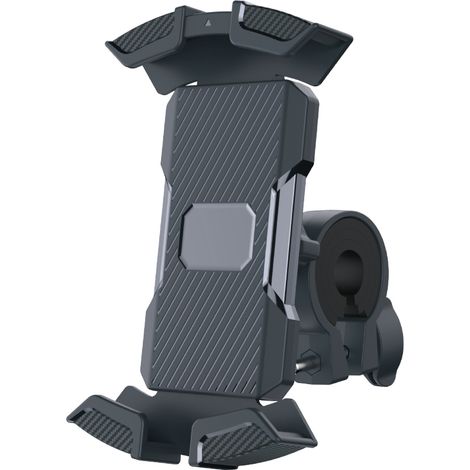 Fahrrad-Telefonhalter - VENTEO - Universell für alle Telefone - Schwarz - 360° drehbar - Widerstandsfähiges PVC - Motorrad-Telefonhalter - Lenkerhalterung mit Lenkerklemme - Fahrrad-Telefonhalter (1/5)