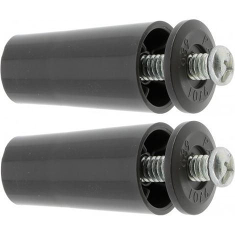 2x Butée d'arrêt de lame finale de volet roulant cône Ø22mm longueur 40mm en PVC avec rondelle et vis Store Fenêtre Enroulement Déroulement Coffre Universel, marron foncé (1/4)