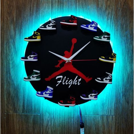 30 cm AJ1-12 Wanduhr-Zifferblatt für Wohnzimmer, Schlafzimmer, Büro, Café, Bar (mit schwarzem und hellem Schriftzug)