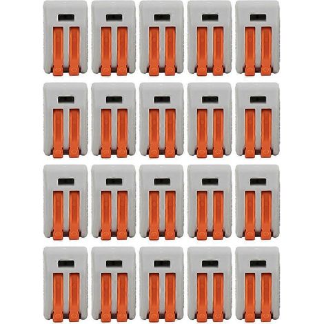 20 Stück PCT-212 Federklemmenblock, 2-Wege-Kabelverbinder