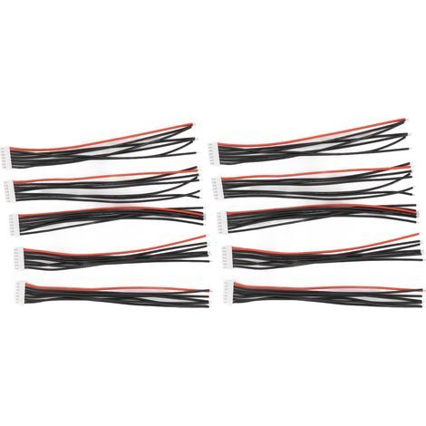 10er-Pack DIY 6S Balancer-Stecker-Verlängerungskabel: isoliertes und reißfestes Balancer-Ladekabel für Lithium-Batterien (15 cm) (1/5)