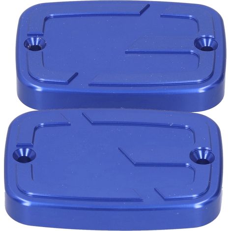 Bouchon Réservoir Liquide de Frein Avant Moto 2 Pièces Couvercle Réservoir Carburant Supérieur Compatible C400GT 2019-2021 Bleu (1/5)