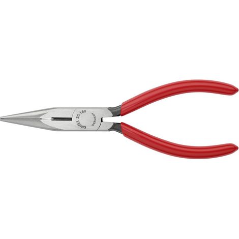 KNIPEX 25 01 160 Pinza per meccanica - con becchi mezzotondi con tronchese (pinza per radiotecnici) rivestiti in resina sintetica atramentata nera 160 mm
