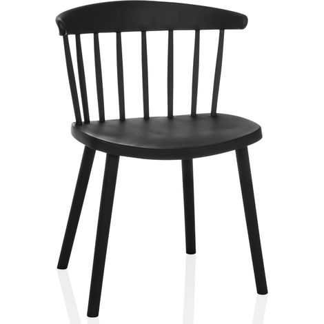Dining Stuhl / Besucherstuhl ARTIFO RIB Kunststoff schwarz hjh LIVING
