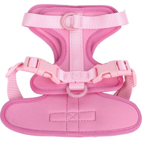 Verstellbares, weiches, atmungsaktives und ausbruchsicheres Hundegeschirr, ideal für Spaziergänge im Freien, rosa, Größe S. (1/5)