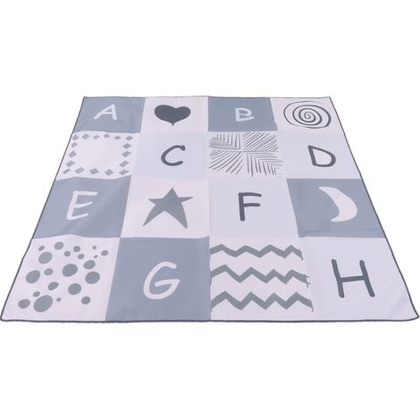 Tapis de jeu bébé 130x130cm antidérapant imperméable durable nylon grand format pour maison camping extérieur (1/5)