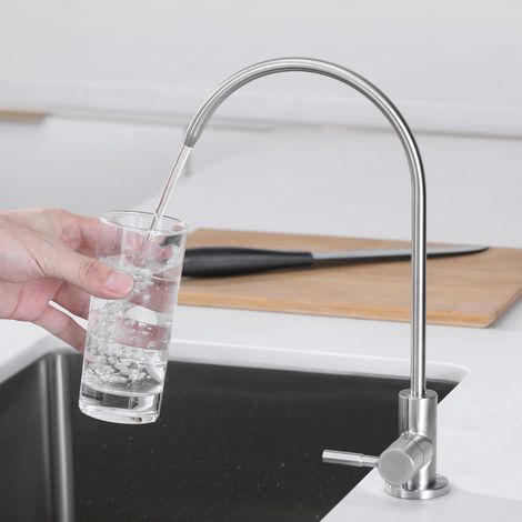 Robinet de cuisine domestique en acier inoxydable, lavabo, purificateur d'eau, robinet G1/4 pouces (1/5)