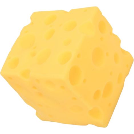 Jouet à Presser Le Fromage à Rebond Doux, Jouet Sensoriel Anti-Stress pour Adultes et Enfants, Soulagement de l'anxiété, Matériau TPR Jaune (1/5)