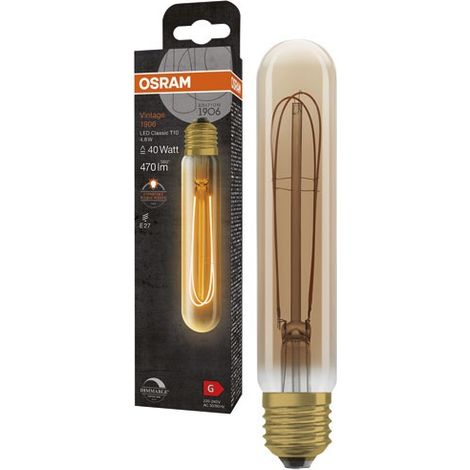 1906 Tubo T10 Claro Filo Fino Var Oro 4.8w E27 Caliente - Osram