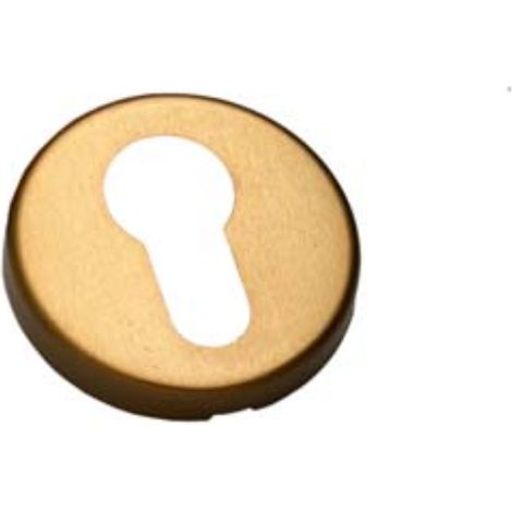 Bocchetta foro yale in alluminio bronzato 2 pezzi