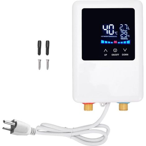 Chauffe eau instantané électrique 3000W 220V,Mini chauffe eau Mini chauffe eau rapide pour cuisine salle de bain douche (1/5)